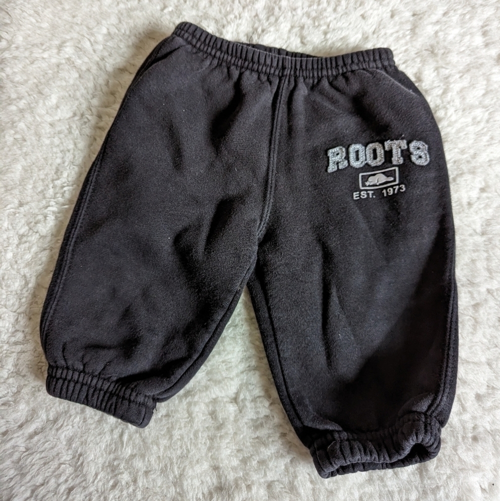 BABY ROOTS sweatpants black s 3-6 months